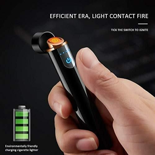 Mini Cylinder Smart LCD USB Lighter